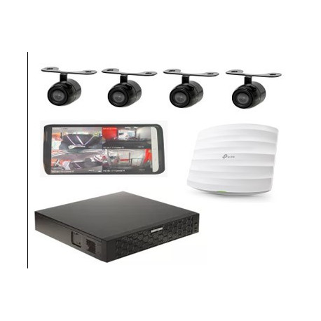 Sistema de Vigilancia (Disco duró grabador 240GB + 4 Cámaras + punto de acceso wifi)
