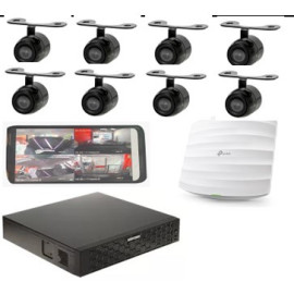 Sistema de Vigilancia (Disco duró grabador 480GB + 8 Cámaras + punto de acceso wifi)