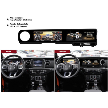 Sistema Multimedia Dual Jeep Wrangler (2018-2022)