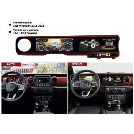 Sistema Multimedia Dual Jeep Wrangler (2018-2022)