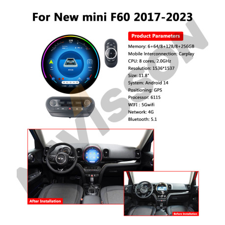 Sistema Multimedia Navisson especifico para MINI F60 (2017-2023)