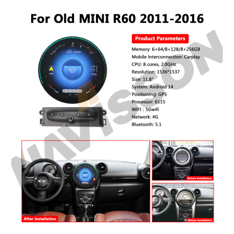 Sistema Multimedia Navisson especifico para MINI R60 (2011-2016)
