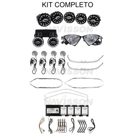 Kit Iluminación ambiental específica para Mercedes C W205 (2014-2018)/GLC X253 (2015-2019)