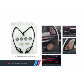 kit tweeters y rejillas altavoces con iluminación para BMW X1 F48(2017-2022)