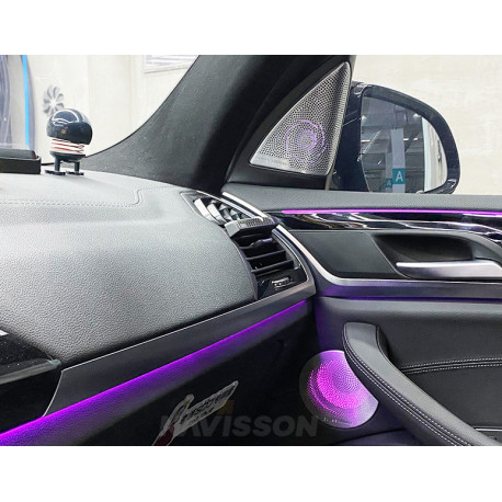 Kit tweeters y rejilla altavoces con diseño Boweers & Wilkins con iluminacion para BMW X3 G01 (+2018)