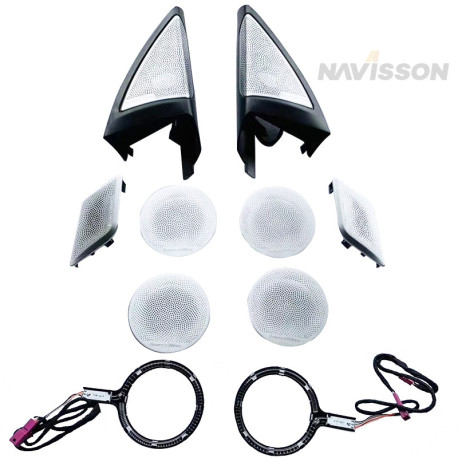 Kit tweeters y rejilla altavoces con diseño Boweers & Wilkins con iluminacion para BMW X4 G02 (+2018)