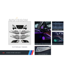 Kit rejillas altavoces y tweeters diseño Bowers & Wilkins con iluminación para BMW X6 G06 (+2019)
