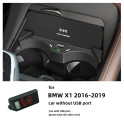 Cargador inalámbrico para BMW X1 (2016-2019) sin puerto USB