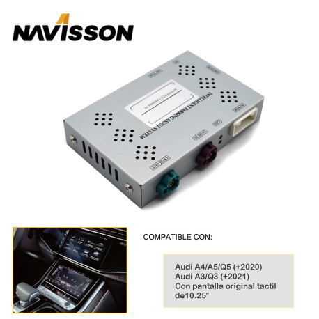 Interface cámara trasera Audi A4/A5/Q5 (+2020), A3/Q3 (+2021) con pantalla original de 10.25" táctil