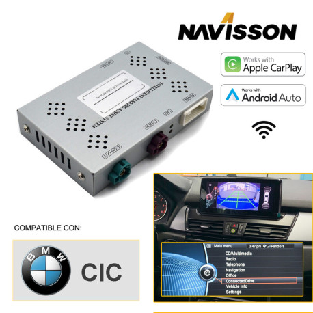 Interface Carplay / Android Auto para modelos BMW con pantalla de serie CIC